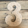 Wooden Beltorian Polka Dot Numbers, Paint by Line Craft