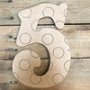 Wooden Beltorian Polka Dot Numbers, Paint by Line Craft