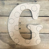 Wooden Polka Dot Beltorian Letters, Paint by Line Craft