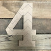 Wooden Rockwell Chevron Numbers, Paint by Line Craft