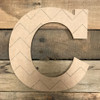 Wood Rockwell Chevron Letters, Unfinished Paint by Line