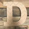 Wood Rockwell Chevron Letters, Unfinished Paint by Line