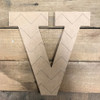Wood Rockwell Chevron Letters, Unfinished Paint by Line