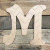 Wood Beltorian Chevron Letters, Unfinished Paint by Line