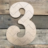 Wooden Beltorian Chevron Numbers, Paint by Line Craft