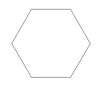Hexagon, Unfinished Cutout, Craft Wood Shape