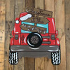 Christmas Blank Hat Sign Jeep Cutout, Wood Shape, Paint by Line