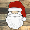 Santa Head Cutout, Unfinished Shape, Paint by Line