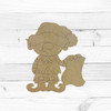 Elf with List, Wood Cutout, Shape, Paint by Line