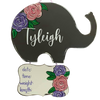 Elephant Baby Announcement, Door Hanger Paint by Line