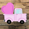 Heart Truck Wood Cutout, Unfinished Shape, Paint by Line