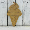 Patriotic Ice Cream Cone, Wood Cutout, Shape Paint by Line