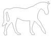New Horse Wooden Shape, Paintable Wooden MDF