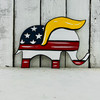 Elephant American Shape, Wood Cutout,  Paint by Line