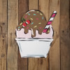Ice Cream Sundae, Paint By Line, Engraved Summer Art Craft