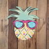 Pineapple with Glasses, Paint By Line, Engraved Summer Art