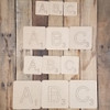 Word Game Letter Tile Font, Paint By Line Wood Square