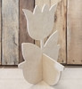 Single Tulip Free Standing Flower Pot, Unfinished Wood Cutout