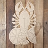 Crawfish With Lemon, Wood Cutout, Shape, Paint by Line