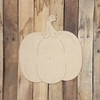 Plain Fall Pumpkin with Stem, Unfinished Shape, Paint by Line WS