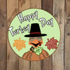 Happy Turkey Day Circle, Wood Shape, Paint by Line WS