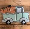 Pumpkin Truck Side View, Unfinished Wood Cutout, Paint by Line, WS