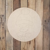 Snowman Face Circle Cutout, Unfinished Shape, Paint by Line WS