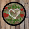 My Catch is Nontypical Valentine Circle Cutout, Shape, Paint by Line WS
