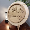 Bunny Carrot Truck Circle Easel Kit Unfinished Display