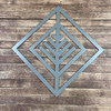 Unique Boho Style Wall D?cor, Diamond Shape Unfinished Wood Cutout