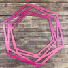 Succulent Hexagon Shape Boho Style, Unfinished Wood Cutout WS