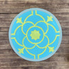 Ceramic Tile Circle Design Boho Style, Paint by Line, Wood Craft