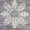 Snowflake Inspired Mosaic Art, Unfinished Wooden Cutout Craft Design
