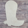 Cowboy Boots With Spurs, Wooden Shape Unfinished Cutout, Paintable MDF Craft