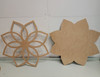 Floret Flower Layered Art 2 Piece Design, Unfinished Wood Cutout