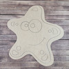 Star Fish Shape Design, Paint by Line ,Wood Craft Cutout Ws
