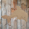 Wooden Jumping Dolphin Shape, Paint by Line, Wood Craft Cutout WS