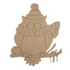 Winter Owl Craft Cutout, Paint by Line, Wooden Craft Cutout WS