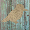 Ruffled Feathers Bird, Unfinished Wood Cutout, Paint by Line, WS