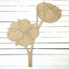 Cotton on Stem, Unfinished Paint by Line Craft Shape