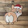 Corgie Dog with Santa Hat, Paint by Line, Christmas Craft Shape