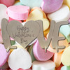 "Happy Valentine's Day" Love with Heart Yard Art 1/2'' Pine D?cor, WS