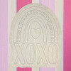 XOXO Valentine Rainbow Shape, Unfinished Craft, DIY Art, WS
