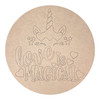 "Love is Magical" Valentine Shape, Unfinished Craft, DIY Art, WS