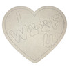 "I Woof You" Valentine Heart, Unfinished Craft, DIY Art, WS
