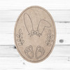 Bunny Feet & Ears Easter Plaque, Unfinished Easter Craft Shape, WS