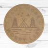"Camp More Worry Less"  Teepee & Trees Engraved Wall Sign, Summer Craft Shape, Unfinished Craft Shape