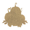 Pumpkin with Floral Nest, Paint by Line,  Fall Shape, Unfinished Craft Shape