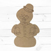 Sophisticated Snowman, Paint by Line, Christmas  Shape, Unfinished Craft Shape