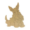 Scottie Dog, Paint by Line, Shape, Unfinished Craft Shape